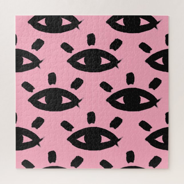 Eyes Watercolor Brush, Sketch Pattern. Jigsaw Puzzle (Vertical)