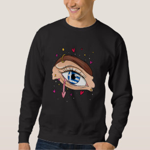 Eyes With Greek Flag for Greek People and Greece   Sweatshirt