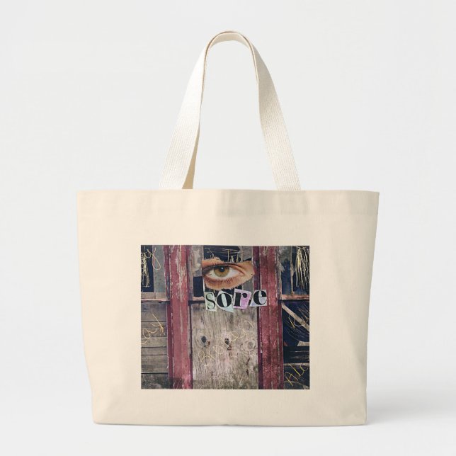 eyesore collage large tote bag (Front)