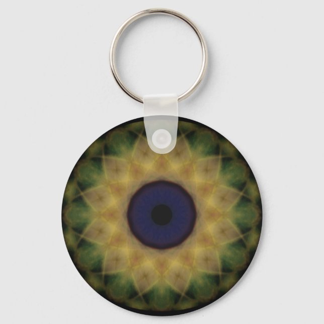 Eyesore Yellow Evil Eye Key Ring (Front)