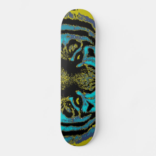 Eyes's Tiger - Fine Art Skateboard (Front)