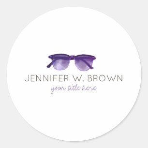 Eyewear Minimalist Optometrist Eye Glasses Classic Round Sticker