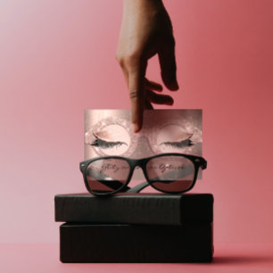 Eyewear Optical  Optometrist Eyeglasses Rose Lashe Business Card