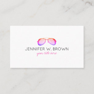 Eyewear Specialist EyeGlasses Spectacles pink Business Card