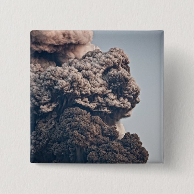Eyjafjalljokull Volcanic Eruption 15 Cm Square Badge (Front)