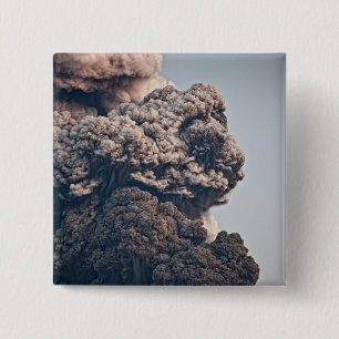 Eyjafjalljokull Volcanic Eruption 15 Cm Square Badge