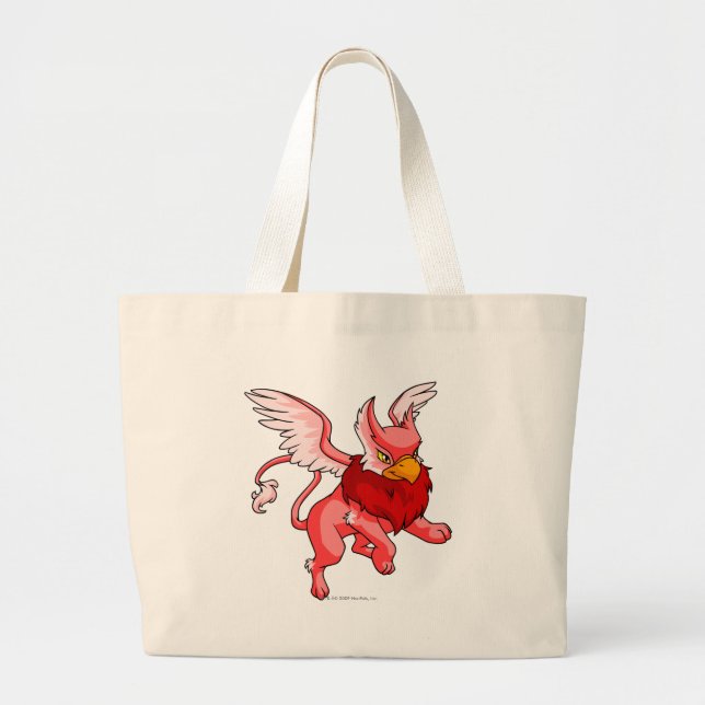 Eyrie Red Large Tote Bag (Front)