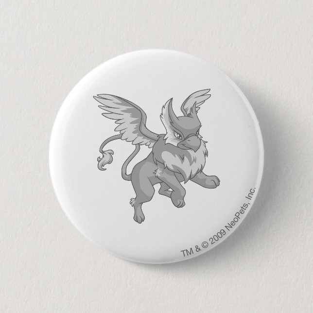 Eyrie Silver 6 Cm Round Badge (Front)