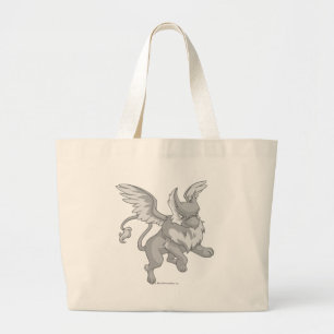Eyrie Silver Large Tote Bag