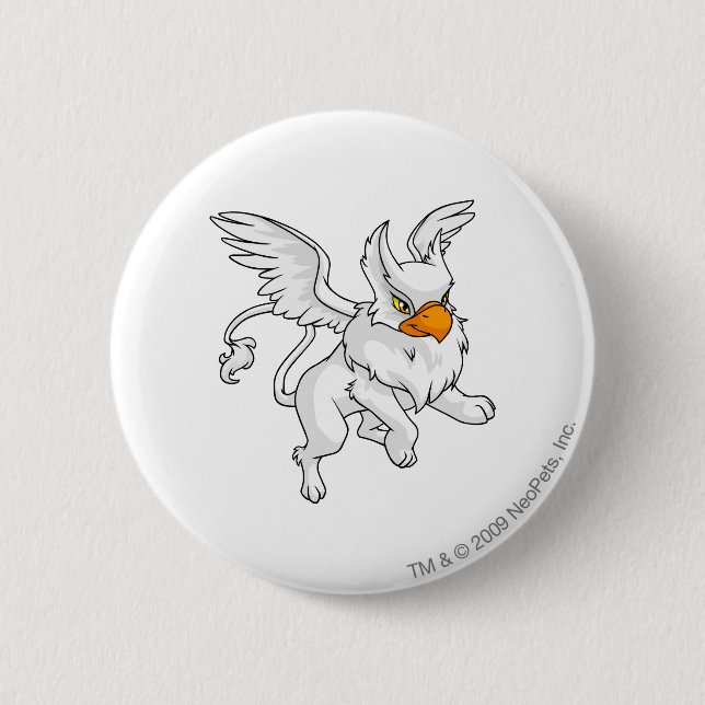 Eyrie White 6 Cm Round Badge (Front)