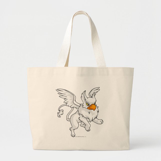 Eyrie White Large Tote Bag (Front)