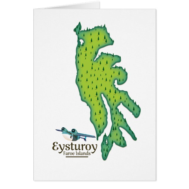 Eysturoy Faroe Islands Travel map (Front)