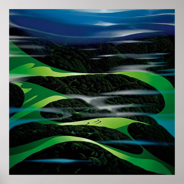 Eyvind Earle -  Green Fields - 1994; United States Poster (Front)