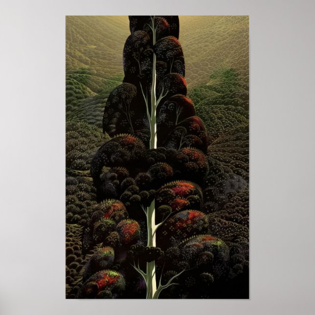 Eyvind Earle -  Reaching for the Sky - 1995; Unite Poster (Front)