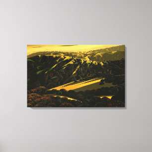 Eyvind Earle - Santa Cruz Mountains Canvas Print