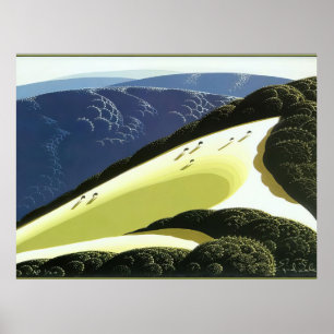 Eyvind Earle - Sierra Madre Foothills - Magic Rea Poster