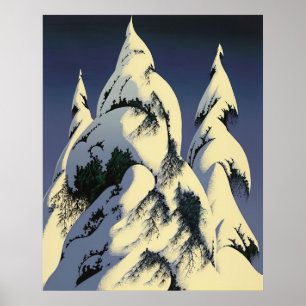 Eyvind Earle - Snow Trees - 1986; United States Poster