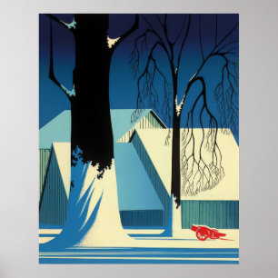 Eyvind Earle - Turquoise - 1983; United States Poster