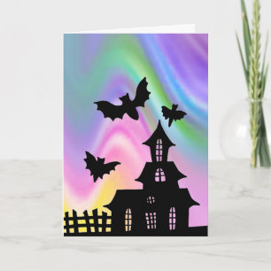 EZ Doodle art lesson Halloween Haunted House Card