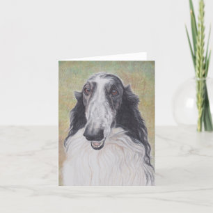 Ez the Borzoi Dog Art Notecard