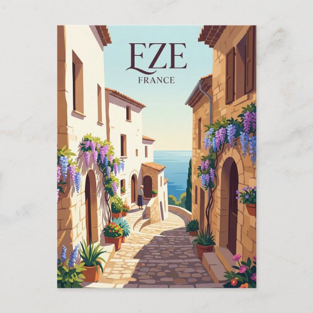 Eze, France Travel Postcard (Front)