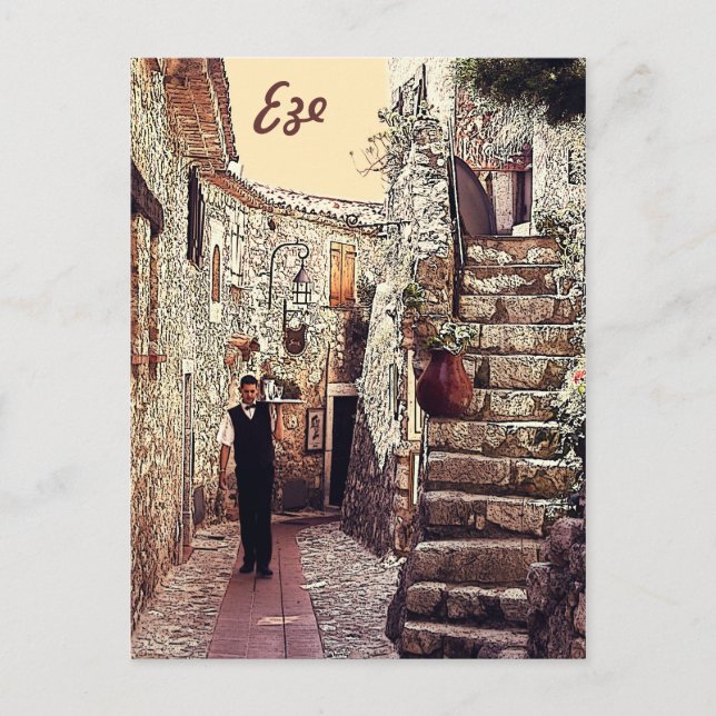 Eze, Provence Postcard (Front)