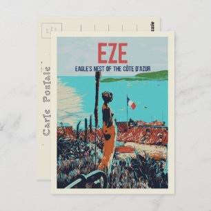 Eze village Cote d'Azur France, mediterranean Postcard