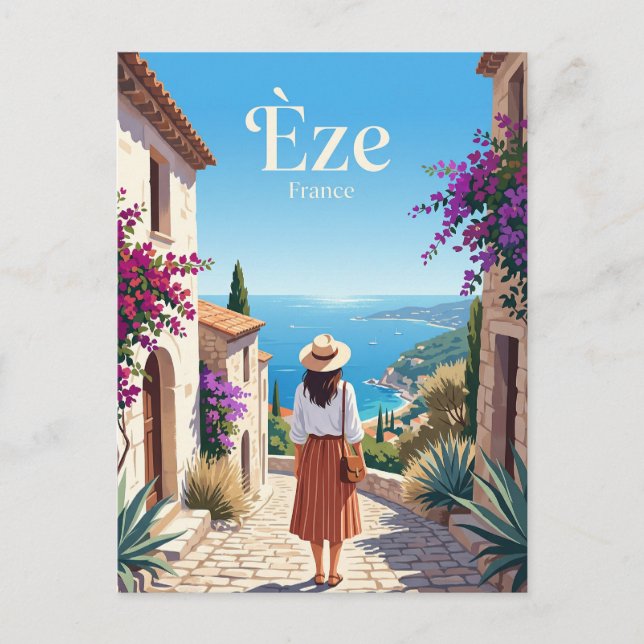 Èze Village France Postcard (Front)