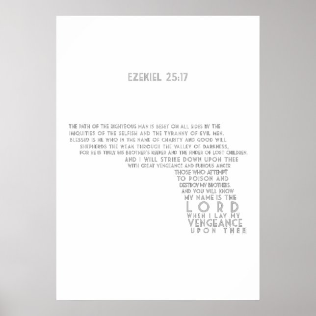 EZEKIEL 25  17 POSTER (Front)