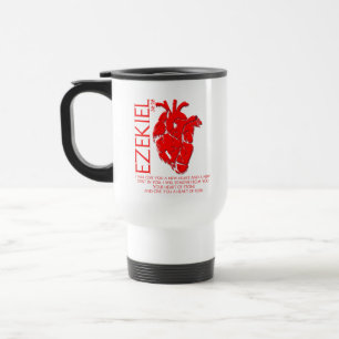 Ezekiel 36:26 I Will Give You a New Heart Bible Travel Mug