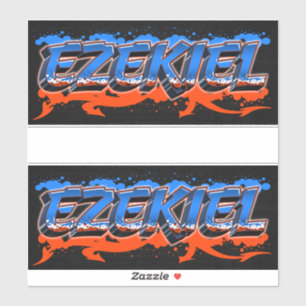 Ezekiel Vorname Name Graffiti Aufkleber Sticker
