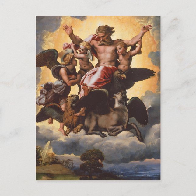 Ezekiel's Vision by Raphael Postcard (Front)