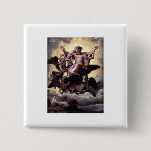 Ezekiel's Vision - Raphael - 1518 15 Cm Square Badge