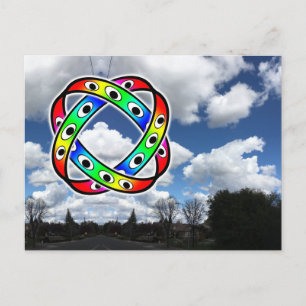 Ezekiel's Wheel flying over my street Postcard