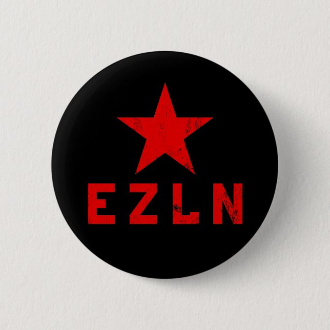 EZLN - Ejército Zapatista de Liberación Nacional 6 Cm Round Badge (Front)