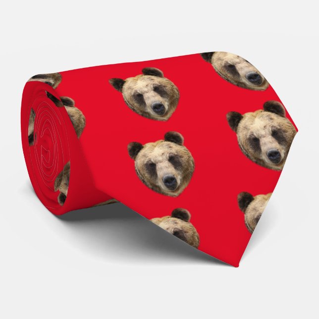 Ezobrown bear tie (Rolled)