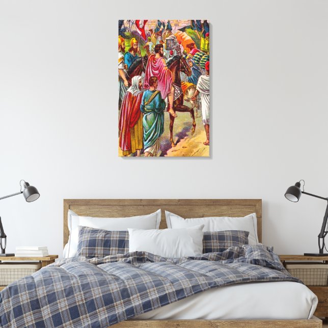 Ezra 1 Returning to Jerusalem Canvas Print (Insitu(Bedroom))