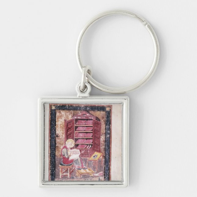 Ezra writing the sacred books key ring (Front)