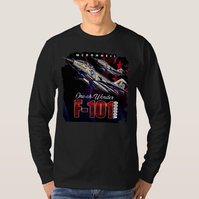 F101  Voodoo USAF long-range Bomber Supersonic Jet T-Shirt (Front)