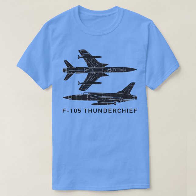 F105 Thunderchief FighterBomber Plane  T-Shirt (Design Front)