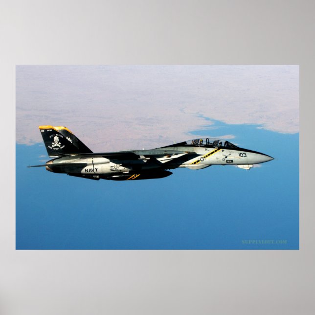 F14 Jolly Rodger Over Iraq Poster (Front)