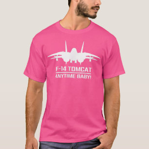 F14 Tomcat Military Fighter Jet Aircraft on Front  T-Shirt
