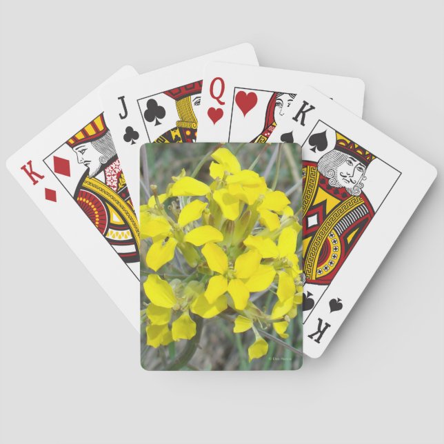 F14 Yellow Wildflowers Playing Cards (Back)