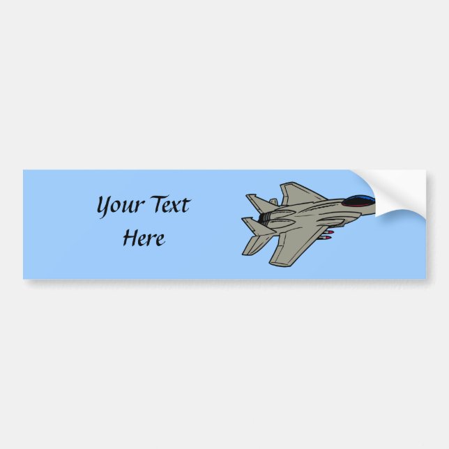 F15 Fighter Design Bumper Sticker (Front)
