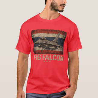 f16 falcon jet patriotic vintage aircraft T-Shirt
