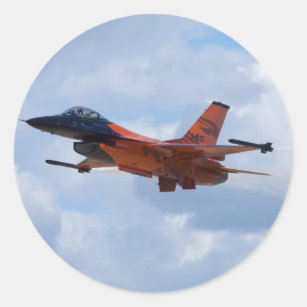F16 Fighting Falcon Classic Round Sticker