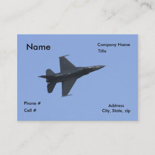 F16 side view business card