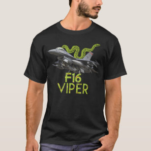 F16 Viper fighter jet black T-Shirt