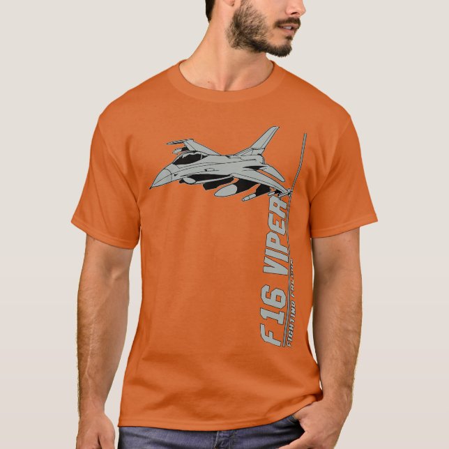 F16 Viper Fighting Falcon Jet Fighters T-Shirt (Front)