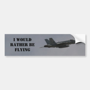 F18 Hornet Fighter Jet In Flight Bumper Sticker